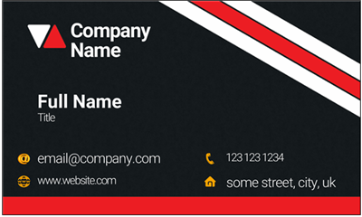 Business Card Black and Red